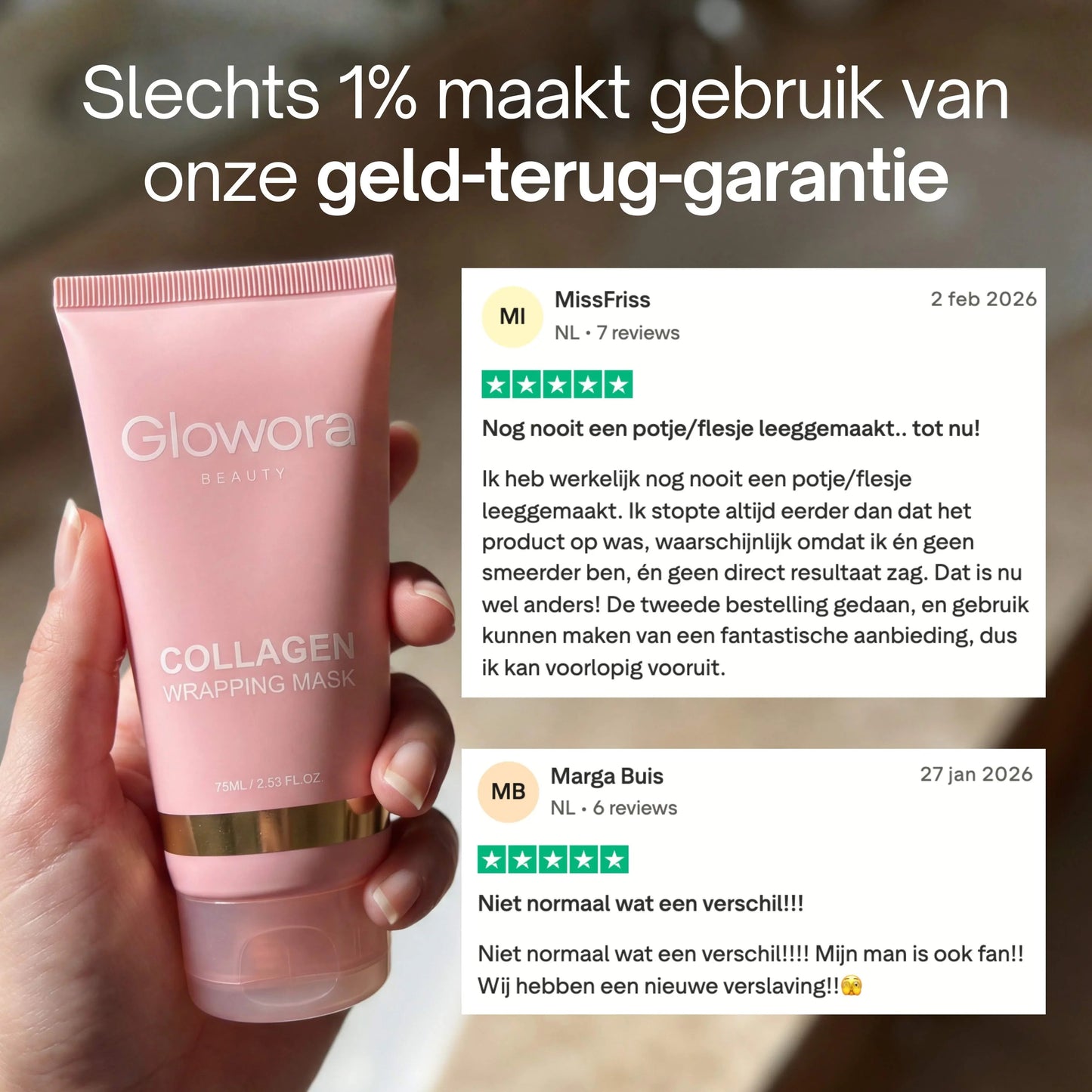 Slappe Hals Bio-Collageen Masker